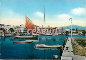 Modern Postcard Lake Garda Desenzano Boat