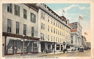 J55/ Hagerstown Maryland Postcard c1910 Washington St Arcade Stores 142