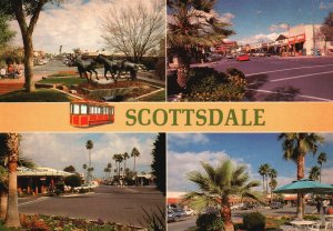 Vintage Postcard Multi View Resorts Dining Shopping Recreational Scottsdale AZ