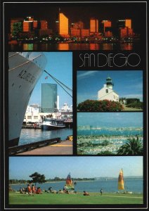 Vintage Postcard Historic Landmarks Cities Beaches Landscapes Azure San Diego CA