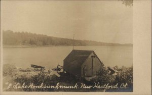 New Hartford Connecticut CT Lake Wonksunkmunk HP Foote RPPC c1905