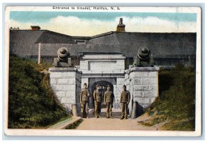 Halifax Nova Scotia Canada Postcard Entrance to Citadel Army c1920's WW1