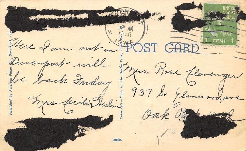 Davenport Iowa~Trinity Cathedral~1940s PC