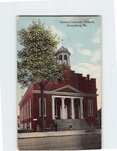 Postcard Christs Lutheran Church, Gettysburg, Pennsylvania