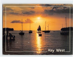 Postcard Key West Harbor Sunset Florida USA