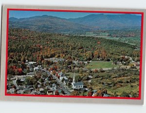 Postcard Aerial view of Stowe, Vermont