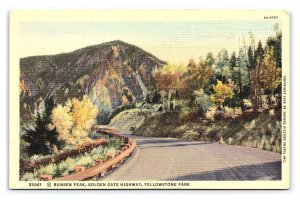 Bunsen Peak Golden Gate Highway Yellowstone National Park Wyoming Postcard