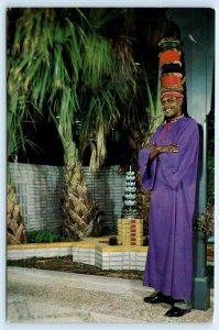 DALLAS, TX ~ Abdull - Watusi Door Man LA TUNISIA RESTAURANT  4x6 Postcard