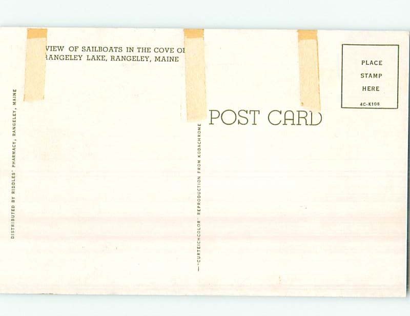 Pre-1980 LAKE SCENE Rangeley Maine ME hp6352