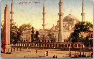 Mosque Of Sultan Ahmid Constantinople Istanbul Turkey Monument Postcard