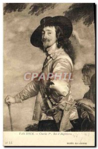 Old Postcard Van Dyck Charles King of 1 & # 39Angleterre
