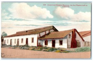 c1910 Jennie Lind Theatre Monterey California CA Unposted Antique Postcard