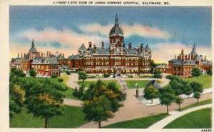 MD - Baltimore, Bird's Eye View of Johns Hopkins Hospital