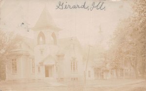 J85/ Girard Illinois RPPC Postcard c1910 Presbyterian Church Homes  408