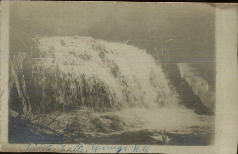 Youngs NY Littl Waterfalls Water Falls c1905 Real Photo Postcard