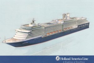 Holland America Line MS Zuiderdam Ship Postcard