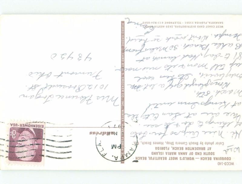 Pre-1980 COUQUINA BEACH Bradenton Beach Florida FL d8077