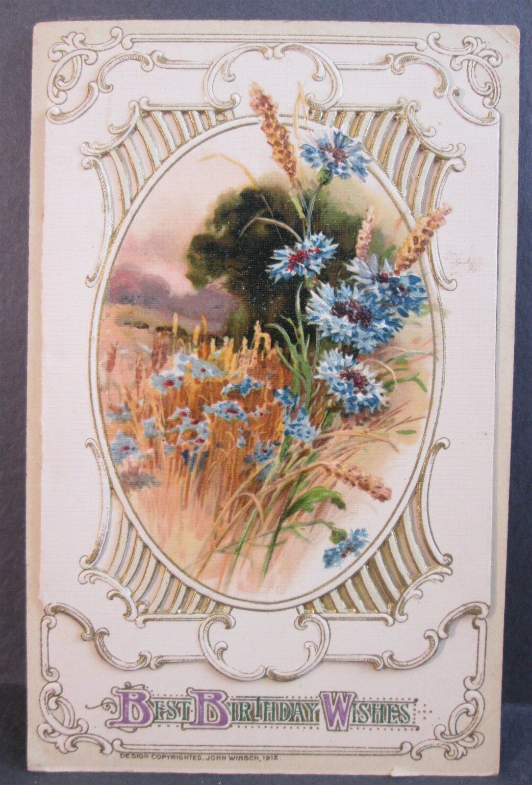 Postcard Best Birthday Wishes Mechanical John Winsch C1910 Z1