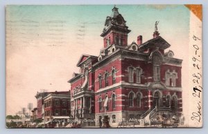 K1/ Athens Ohio Postcard c1910 Kraemer Art Court House County 111