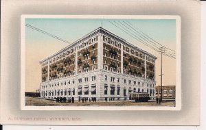 CANADA, Winnipeg Manitoba MB, Hotel Alexandra ca. 1920, Street Car, Trolley Tram