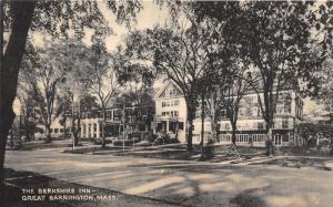 Great Barrington Massachusetts~Berkshire Inn (Street View)~c1940s Postcard