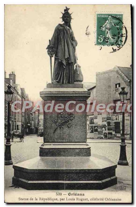 Postcard Old Orleans Statue Of The Republic By Louis Roquet