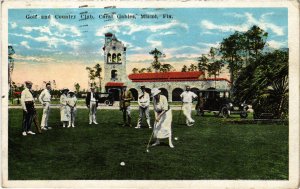 PC GOLF, USA, FL, MIAMI, CORAL GABLES GOLF CLUB, Vintage Postcard (b45420)