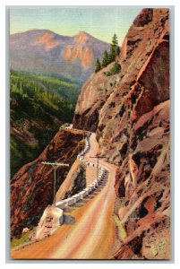 Uncompahgre Gorge Million Dollar Highway Colorado Vintage Standard View Postcard 
