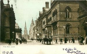 c.1903 Printed Postcard; Park Row, Leeds Yorkshire UK posted