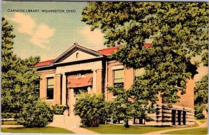 Postcard LIBRARY SCENE Wilmington Ohio OH AM2258