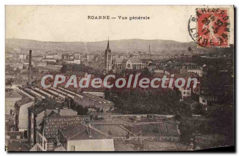 Old Postcard Roanne Vue Generale