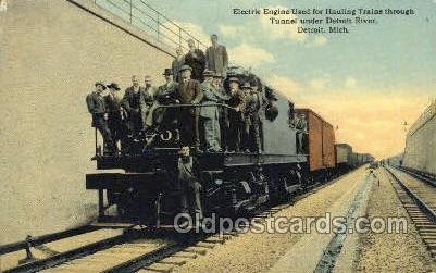 Electric Engine, Detroit, MI , Michigan, USA Train Railroad Station Depot Unu...