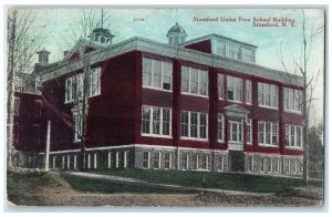 1913 Stamford Union Free School Building Stamford New York NY Posted Postcard