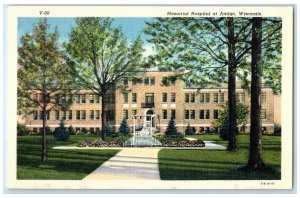 c1930's Memorial Hospital Building Front View At Antigo Wisconsin WI Postcard 