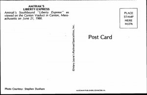 Postcard TRAIN SCENE Canton Massachusetts MA AK9172