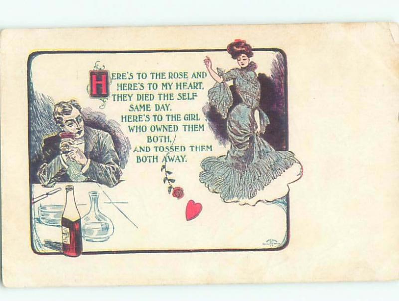 Divided-Back PRETTY WOMAN Risque Interest Postcard AA7866