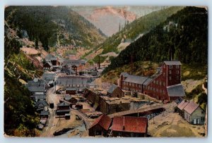 1907 Burke Idaho Postcard Helca Mine Foreground Tiger Poorman Mine Mill Building