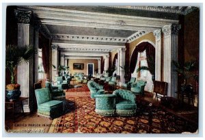 1918 Ladies Parlor In Hotel Alcazar St. Augustine Florida FL Postcard