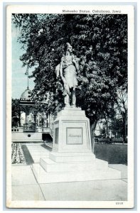 1942 Mahaska Statue Sculpture Exterior Oskaloosa Iowa Vintage Antique Postcard