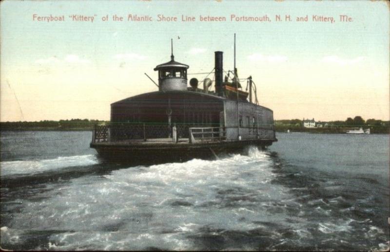 Ferry Boat KITTERY Kittery ME & Portsmouth NH c1910 Postcard United