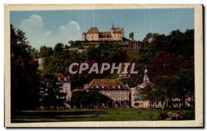 Old Postcard Uriage Les Bains (Isere) The visor and the Castle of Uriage