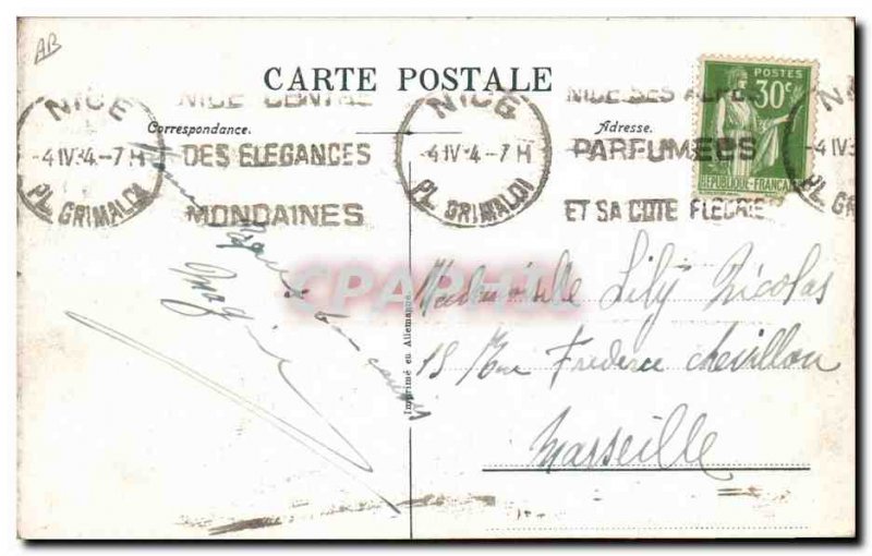 Old Postcard Cote d & # 39Azur jasmine Picking