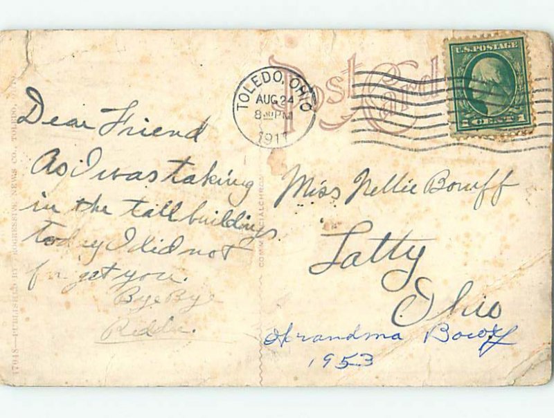 W-border COURTHOUSE SCENE Toledo Ohio OH AF0086