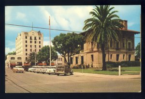 Ocala, Florida/FL Postcard, Marion Hotel, Post Office, 1950's Cars, Woody