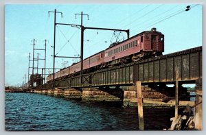 Railroad Locomotive Train Postcard - PRR Pennsylvania RR #636
