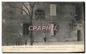 Old Postcard Argonne Forest forestry House Four Monks Army