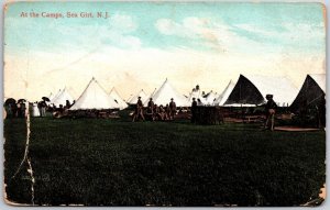 At The Camps Sea Girt New Jersey NJ Tent Grounds Camping Postcard