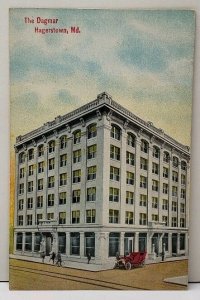 Hagerstown Md The Dagmar Hotel 1911 Maugansvilke to Bucyrus Ohio Postcard E1