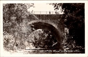 Los Gatos California RPPC View in the Park Creek Under Bridge Postcard X12