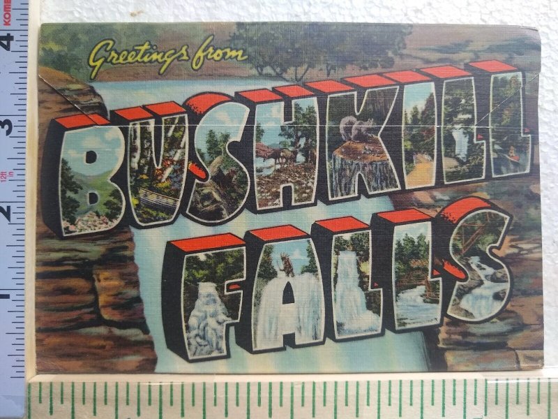 Postcard Folder Greetings from Bushkill Falls, Pennsylvania